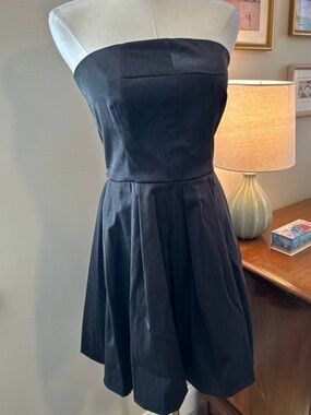 RACHEL Rachel Roy Strapless Pleated Mini Dress in Black